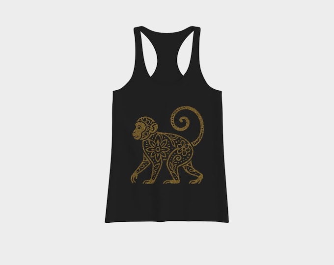 Monkey Animal lovers racer back tank top