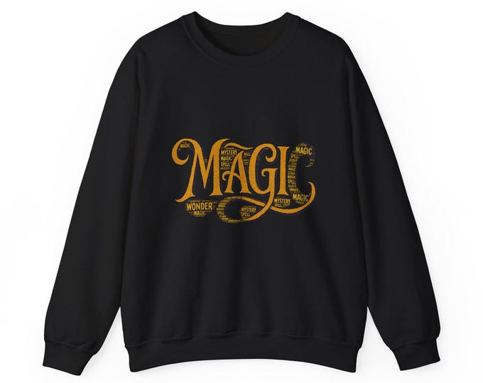 Magic within word Unisex Heavy Blend Crewneck Sweatshirt - Cozy Casual Wear, Gift for Friends, Fall Fashion, Cute Sweatshirts, Magical Vibes