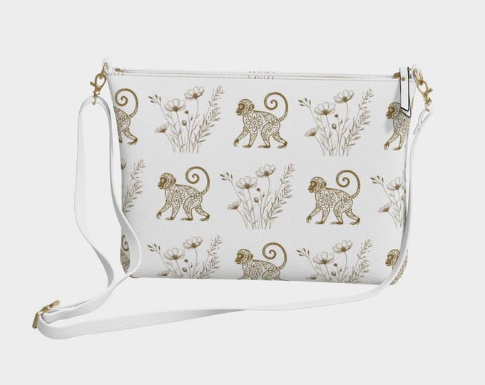 Graceful Monkey Vegan Leather Crossbody Purse