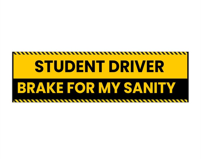 Break for New Driver Bumper Stickers,Car Decor, Perfect for New Drivers, Gift for Graduates, Driving Instruction, Humor on the Road, Caution