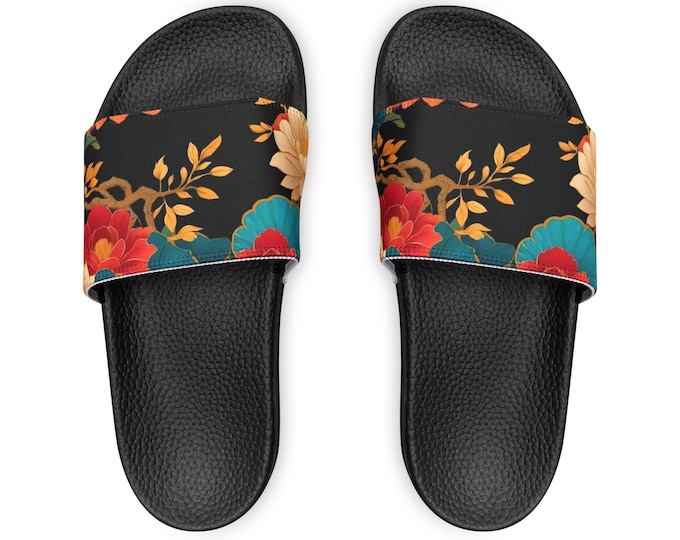 Floral Removable-Strap Sandals, Comfortable Summer Footwear, Beach and Pool Shoes, Outdoor Casual Sandals, Perfect for Vacation