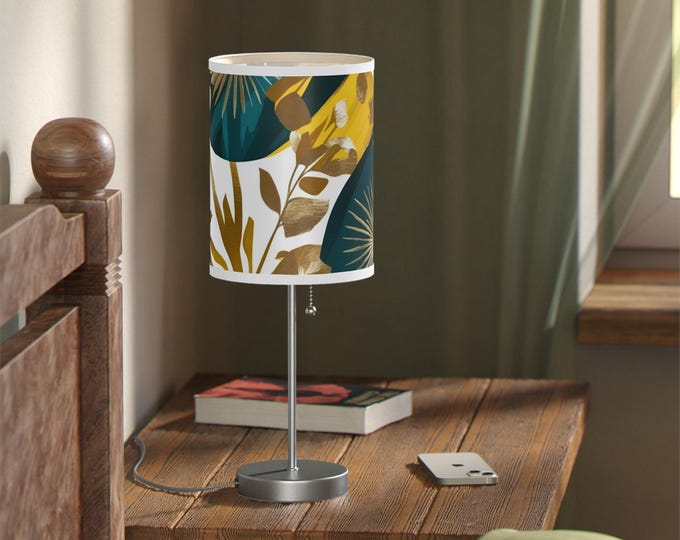 Botanical Table Lamp, Floral Night Light, Home Decor, Modern Lamp, Bedroom Lighting, Gift for Her, Eco-Friendly Design