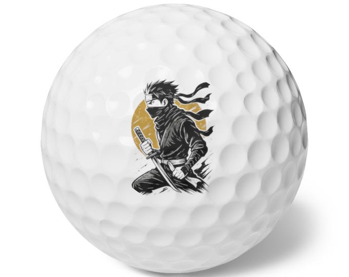 Ninja Golf Balls, Fun 6-Pack for Golf Lovers, Perfect for Gifts, Birthdays, and Golf Tournaments, Unique Sports Accessories
