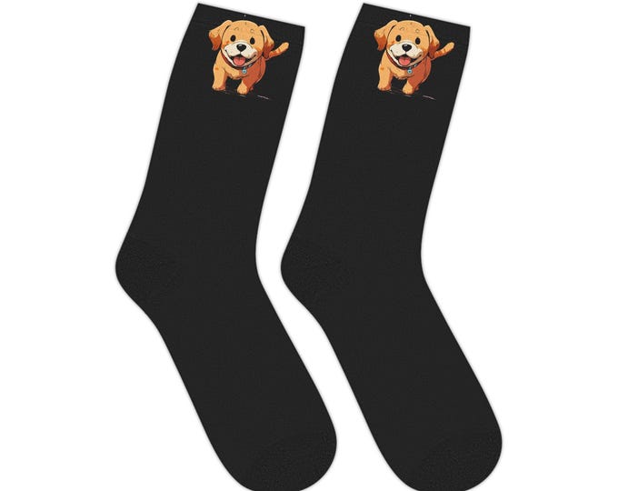 Playful Dog Themed Mid-Length Socks for Pet Lovers, Cozy Gift for Dog Owners, Fun Animal Socks for Casual Wear, Cute Animal Accessories,