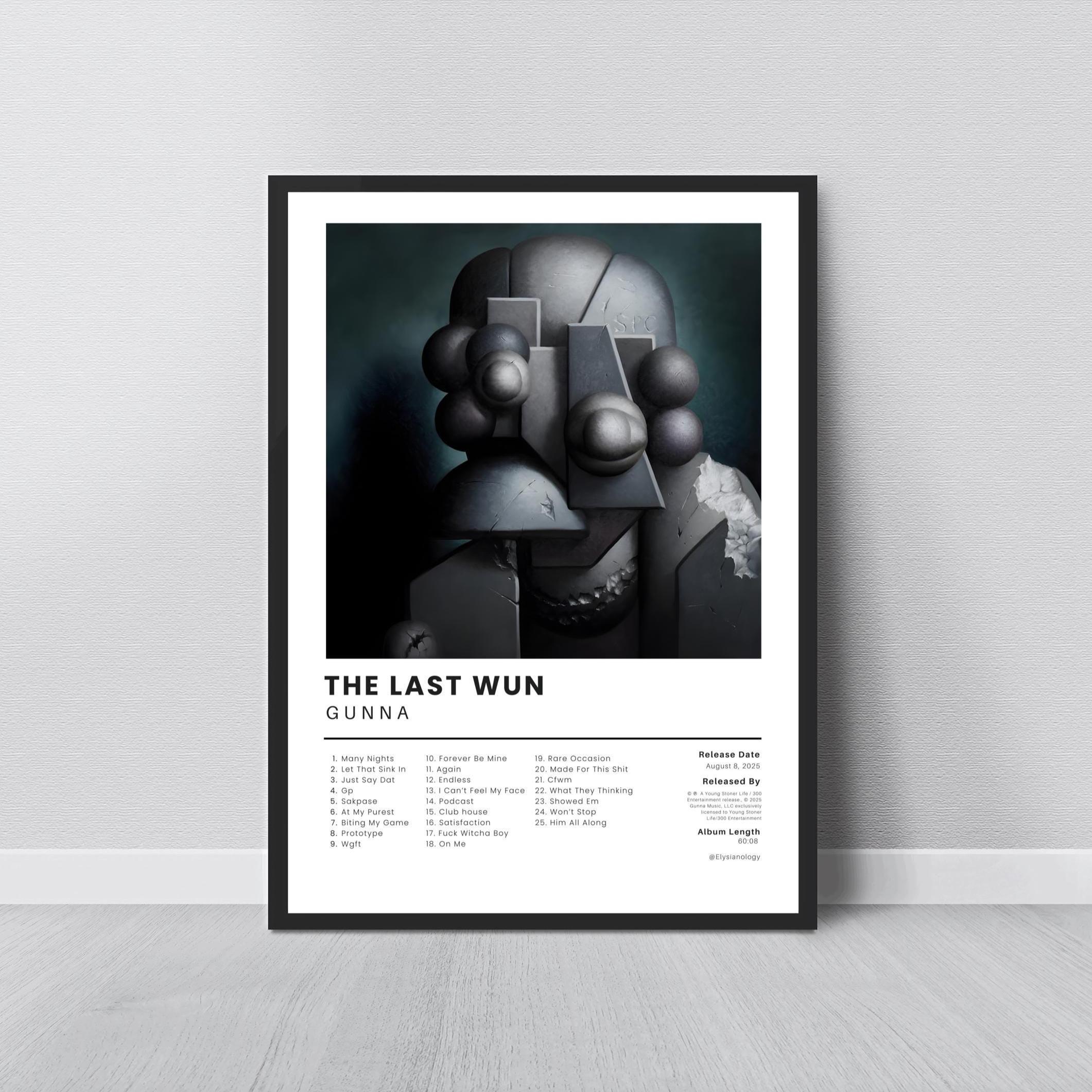 The Last Wun - Gunna Album Cover Poster - Etsy