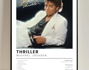 マイケル・ジャクソン | スリラーアルバムポスター | 80年代ポップ
