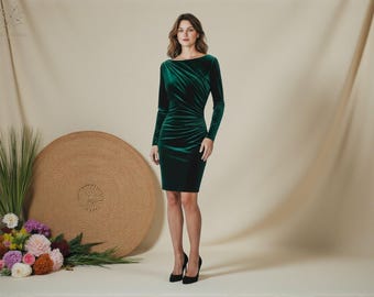 backless emerald green prom dress Emerald Green Mermaid Prom Dresses Spaghetti Straps, Backless Green Ev –  jbydress
