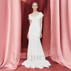 Modern Wedding Dress, Minimalist Wedding Dress, Simple Wedding Dress, Unique Wedding Dress, Charming Wedding Dress, Bridal Dress