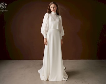 minimalist plain mock neck dress Minimalist Plain Mock Neck Dress