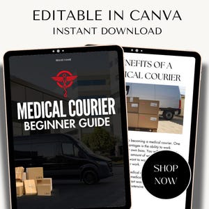 How to become a Medical Courier For Beginners | Medical Courier | Courier | ebook | digital product | Medical courier business