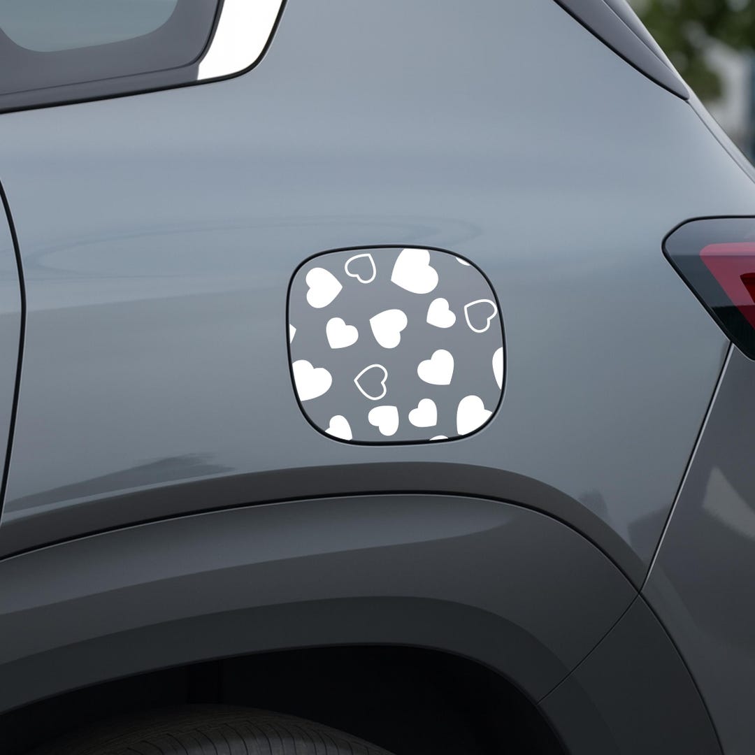 Heart Pattern Car Decal | Minimalist Vinyl Sticker - Etsy