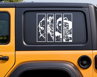 Horror Icons Car Window Decal