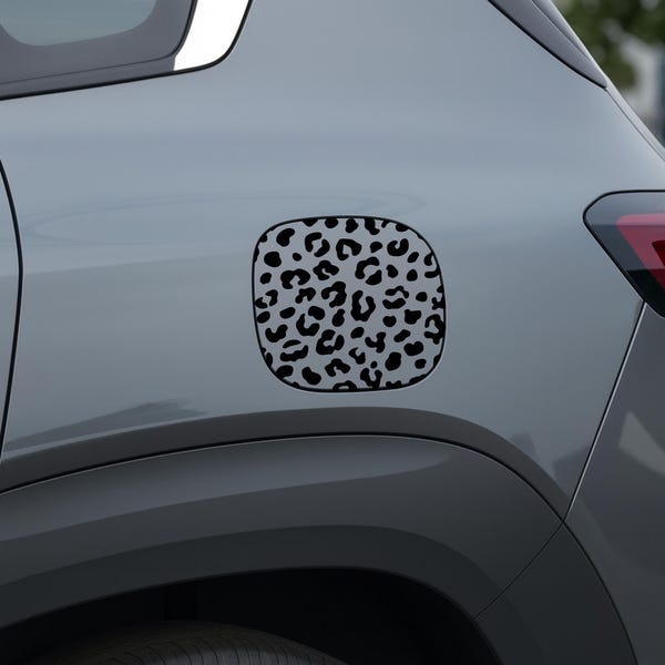 Cheetah Print Gas Tank Lid Vinyl Decal