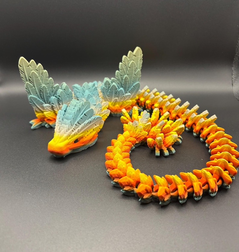 Large Articulated 3D Printed Dragons! - Etsy