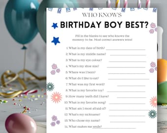 Juego de trivia para cumpleañeros / Actividad divertida para fiestas (Descarga instantánea)