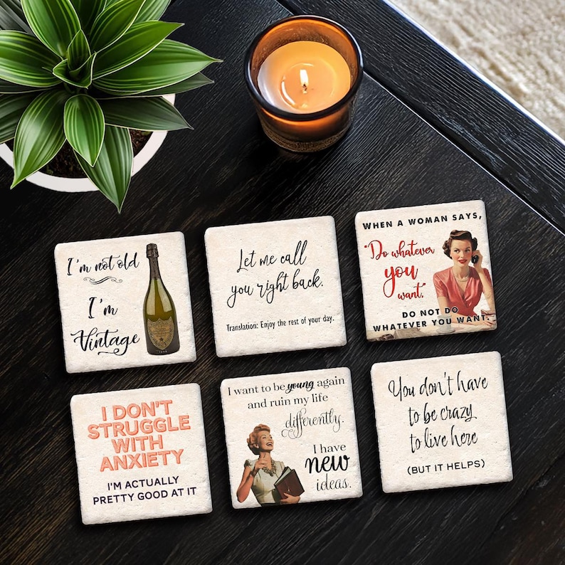 Sarcastic Ladies Coaster Set
