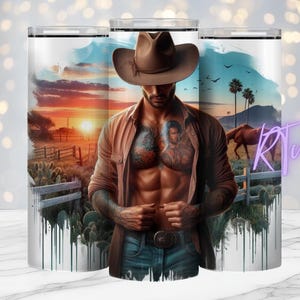 Cowboy, Country Becher, freche Zitate, 20 Unzen Becher Design, Digital, Sublimationsdrucke, Rhiannon Thatcher