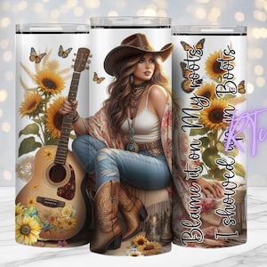 Sublimationsdesign, Tattoo Girl, freche Zitate, 20 Unzen Becher Design, Sublimationsdrucke, Rhiannon Thatcher, Country Tumbler