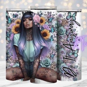 Tu es trotzdem, Positive Zitate, Tattoo Girl, freche Zitate, 20 Unzen Tumbler Design, Digital, Sublimationsdrucke, Rhiannon Thatcher,