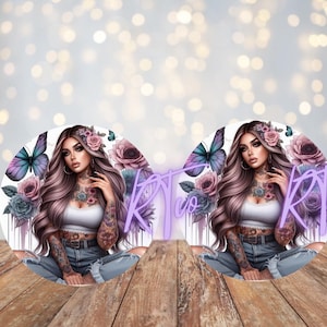 Auto Untersetzer, Plus Größe, Sublimation Design, Tattoo Girl, freches Zitat, Sublimationsdrucke, Rhiannon Thatcher, freches Tattoo Girl Design