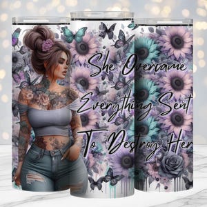 Sublimationsdesign, Tattoo Girl, freche Zitate, 20 Unzen Tumbler Design, Sublimationsdrucke, Rhiannon Thatcher