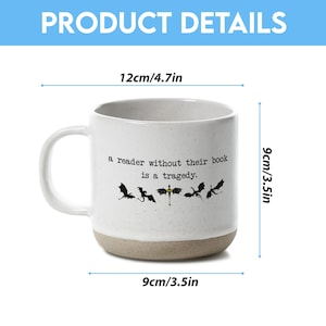 A Reader Without Their Book Is A Tragedy Mug, Fourth Wing Mug Bookish Dragon Mug Romantasy Mug for Xaden Riorson Fans BookTok Mug image 14