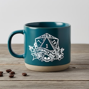 Bokstavligen död Dnd D20 tärningsmugg