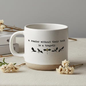 A Reader Without Their Book Is A Tragedy Mug, Fourth Wing Mug Bookish Dragon Mug Romantasy Mug for Xaden Riorson Fans BookTok Mug image 16
