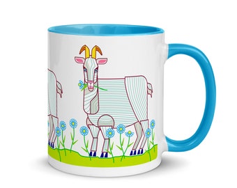 Goats Eating Flowers Mug