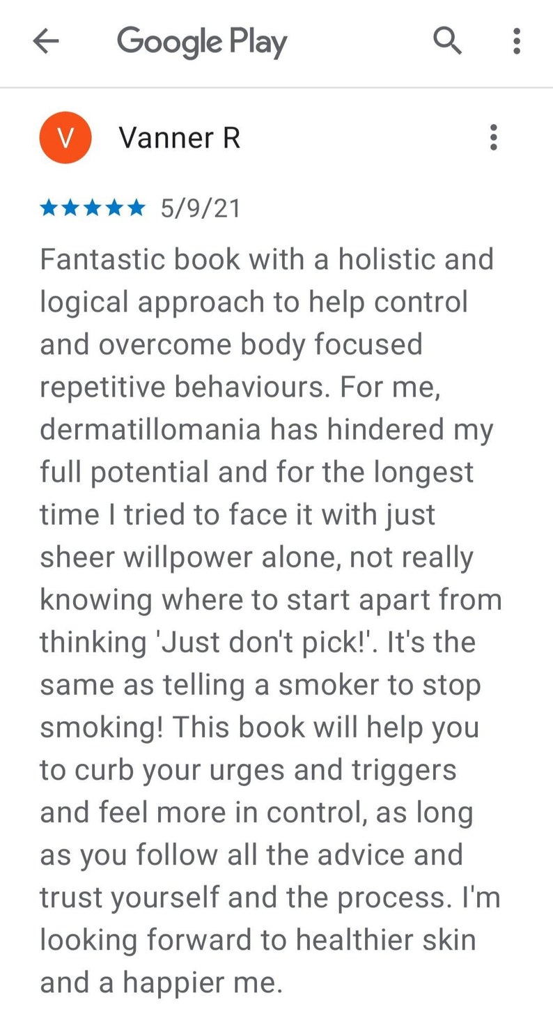 EBOOK 4 Steps to Stop Skin Picking, Hair Pulling, and More How to Heal Your BFRB Dermatillomania, Trichotillomania, Onycophagy image 6