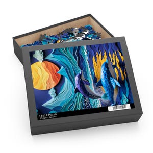 Ocean Life Puzzle | 120, 252, 500-Piece Jigsaw | Perfect for Family Game Night, Unique Gift for Sea Lovers, Home Decor