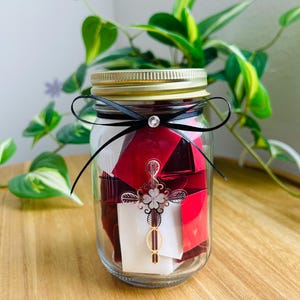 Faith Building Jar of Encouragement, Encouragement Jar, Jar With Notes Inside, Bible Verse Jar, Gift For Him, Daily Scripture Jar