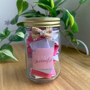 Faith Building Jar of Encouragement, Encouragement Jar, Jar With Notes Inside, Bible Verse Jar, Unique Handmade Gift, Daily Scripture Jar