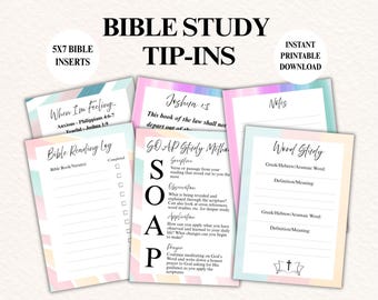 Dicas bíblicas para imprimir, encartes para estudo bíblico para mulheres, modelos de estudo das Escrituras, kit bíblico completo (download digital)