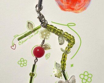 Apple Orchard- phone charm. Fruit charm.