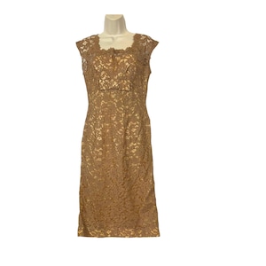 Gold Sheath Dress - Etsy Gold Sheath Dress - Etsy