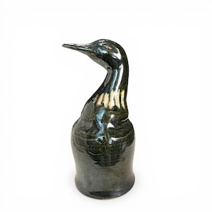 Vintage Figural Heron Stein Studio Pottery Drinking Vessel – Rustic Ceramic Sculpture Mug