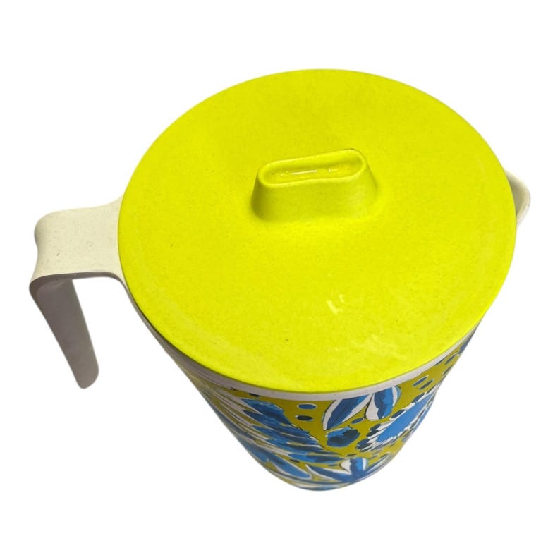 Vera for Anthropologie Retro Style Melamine 2 Quart Drink Pitcher with Lid afbeelding 4