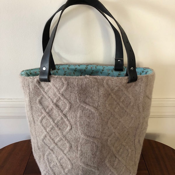 Kabel Gebreide Viltt Tote Bag