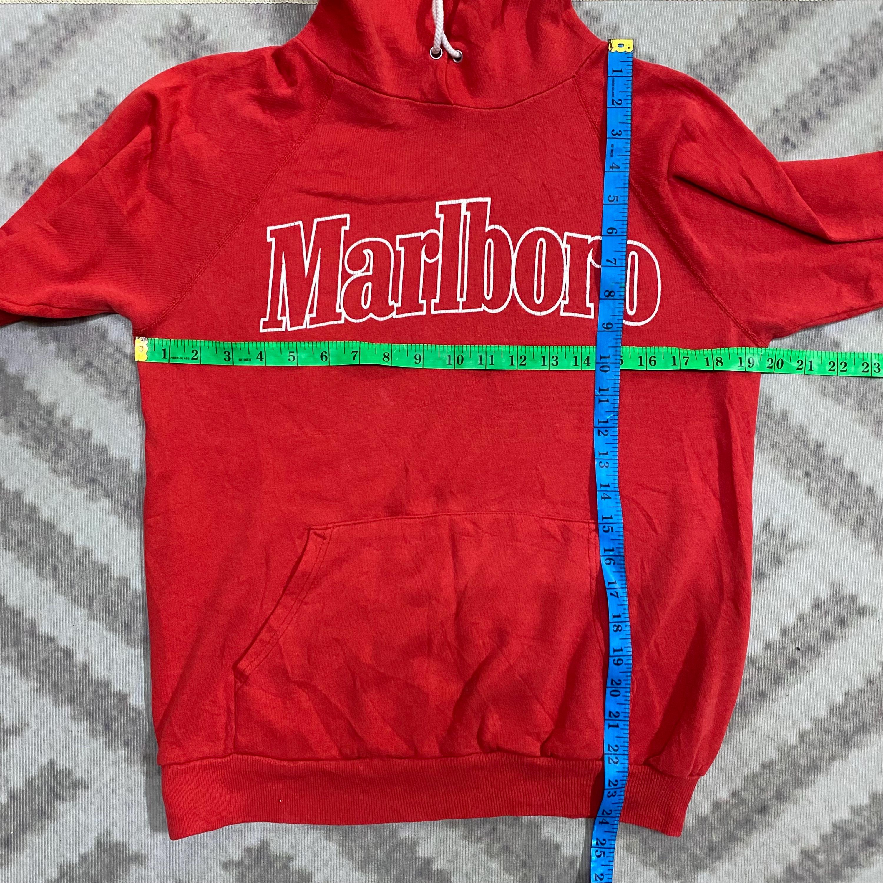 Vintage 90s MARLBORO Spellout Hoodie - Etsy