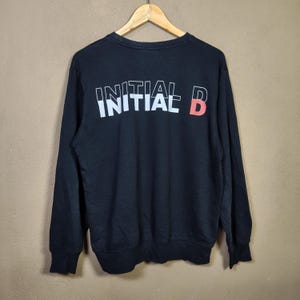 Vintage Y2K INITIAL D Backhit Spellout Light Sweatshirt