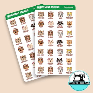 Stickers de réussite Kitty Cat | Autocollants de récompense | Récompense étudiante amusante | Stickers incentives | Autocollants de récompense pour étudiants | Autocollant en vinyle