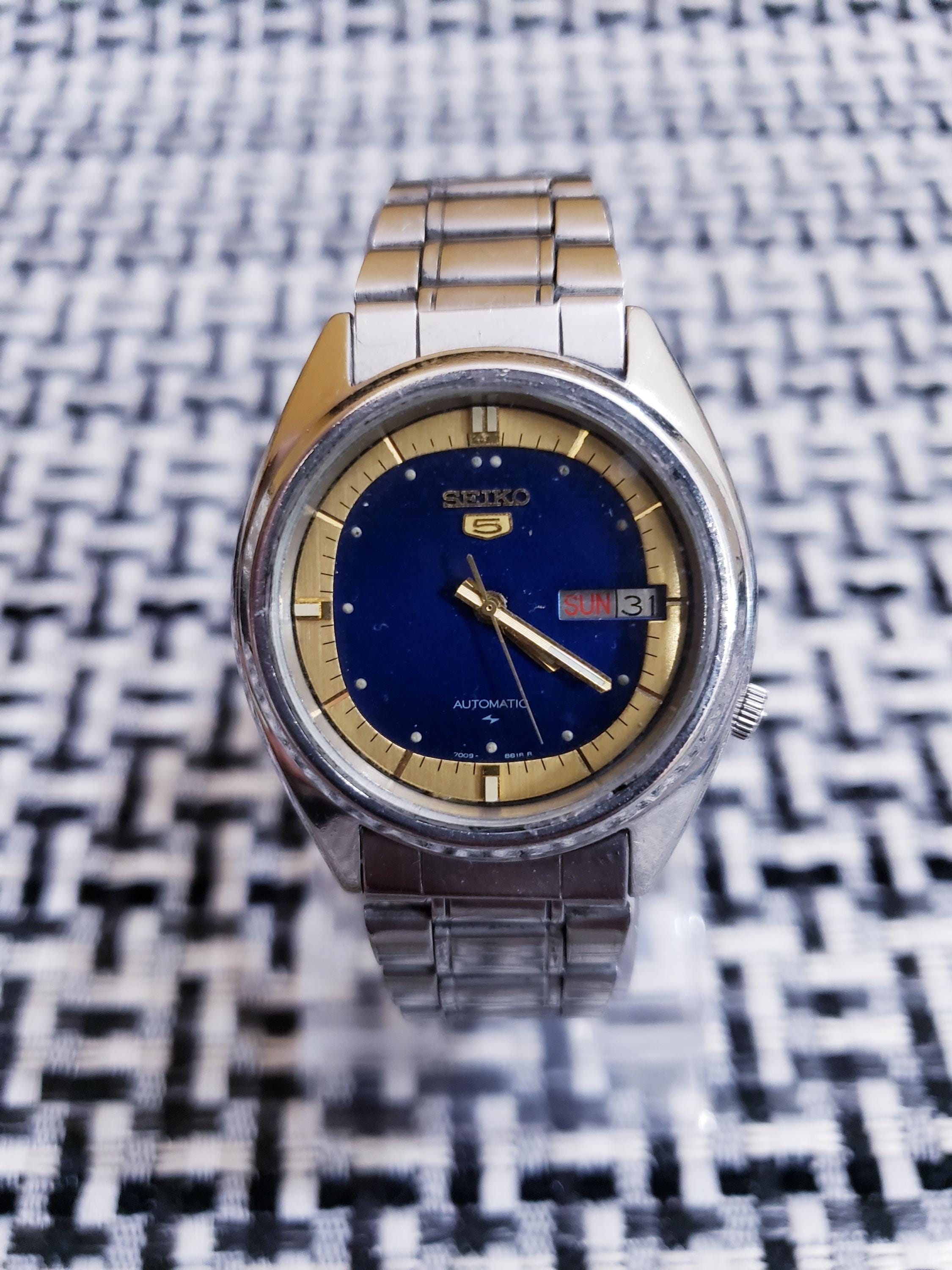 SEIKO ヴィンテージ セイコー5 自動巻き メンズウォッチ 7009 