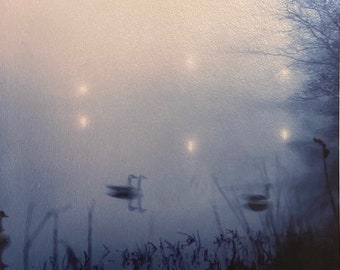 Film Photography Art Print, Fine Art Print, Polaroid, Moody Landscape Photography, Metallic Polaroid Picture Print, Photographic Art 8x8