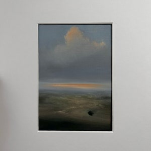 Original Oil Painting, Landscape Painting 5x7, Oil Painting Original Art, Tonalism Oil Painting, Cloudscape in Oils