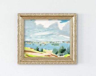 Landscape Painting Fine Art Print, Abstract Landscape, Giclee Wall Art 16x20