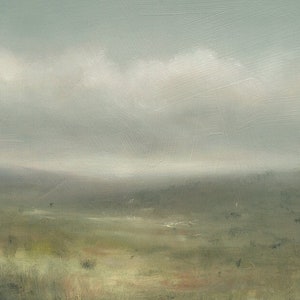 Landscape Oil Painting Fine Art Print, Muted Abstract Landscape Painting Print - 8x8, 10x10, 12x12 Wall Art - Modern Home Decor