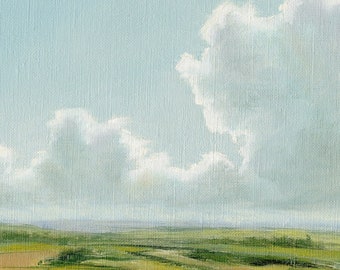Landscape Oil Painting Fine Art Print - Cloud Painting Modern Wall Art Print