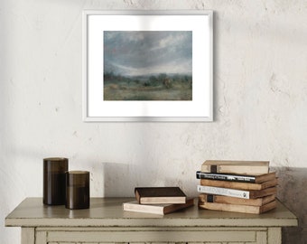 Oil Painting Art Print, Yorkshire Moors, England Landscape, 5x7, 8x10, 11x14 Giclee Print of Oil Painting, Small Art Print, Home Decor