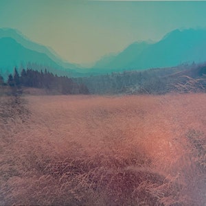 Film Photography, Metallic Fine Art Print, Analogue Photo, Alberta Landscape Holga, Colorful Canada Wall Art Print 11x14
